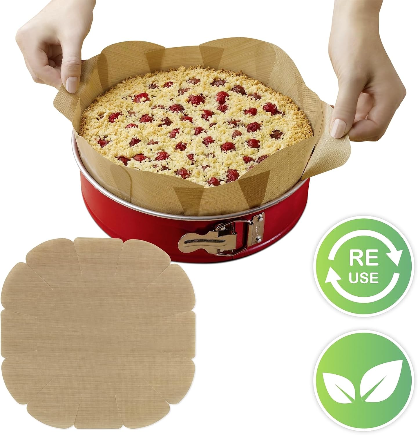 WENKO Wiederverwendbare Antihaft-Backfolie – 40 x 35 cm – Bis zu Ø 26 cm – Hitzebeständig bis 260 °C