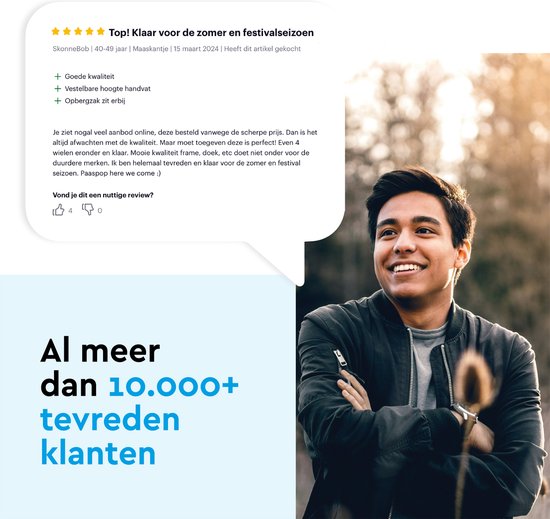 BRASQ Faltbarer Wagen - 100 Liter - 80 KG Kapazität - Schwenkbare Räder mit Bremse - 90x51x100 CM - Verstellbarer Griff - Faltbarer Wagen - Kompakt - Schwarz