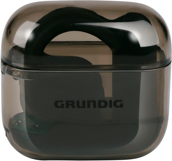 Grundig Kabellose Ohrhörer OWS Bluetooth – Kabellose Ohrhörer mit USB-C-Ladecase – In-Ear-Ohrhörer mit 4 Stunden Wiedergabezeit – Schwarz