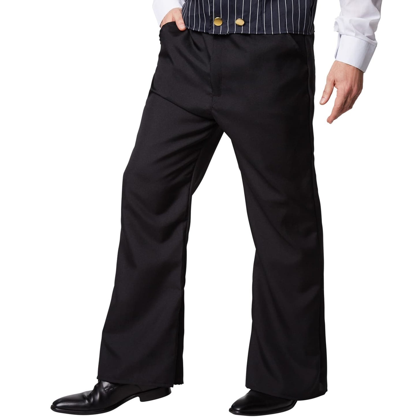 charleston gentleman kostüm - größe S - schwarz/weiß - polyester | inklusive hut, hemd, weste & hose
