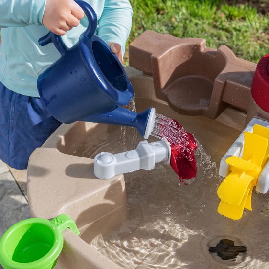 Step2 Pump & Splash Discovery Wassertisch – Mit Wasserpumpe und 8 Zubehörteilen – Wasserspieltisch für Kleinkinder – Spielzeug für draußen ab 2 Jahren – Aktivitätstisch mit Wasser für den Garten / den Außenbereich