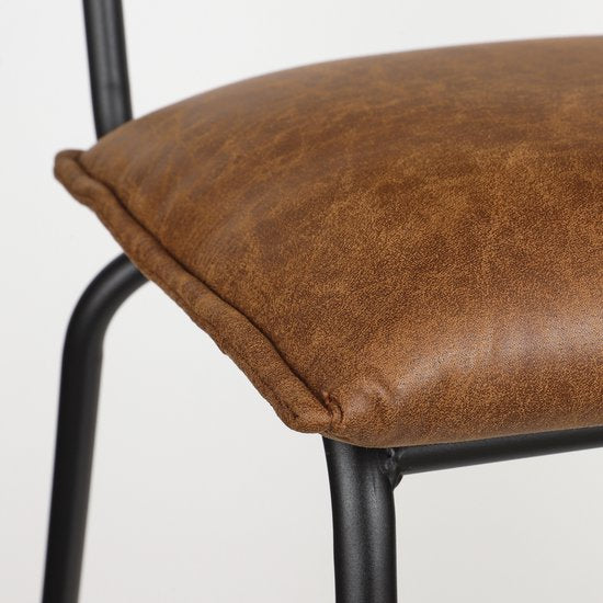 Mica Decorations Caro Esszimmerstuhl - Stoff Rawhide - Cognac