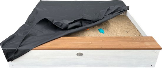 AXI Evy Sandkasten mit Wasserbecken und Stauraum, weiß/braun – inklusive Zubehörset