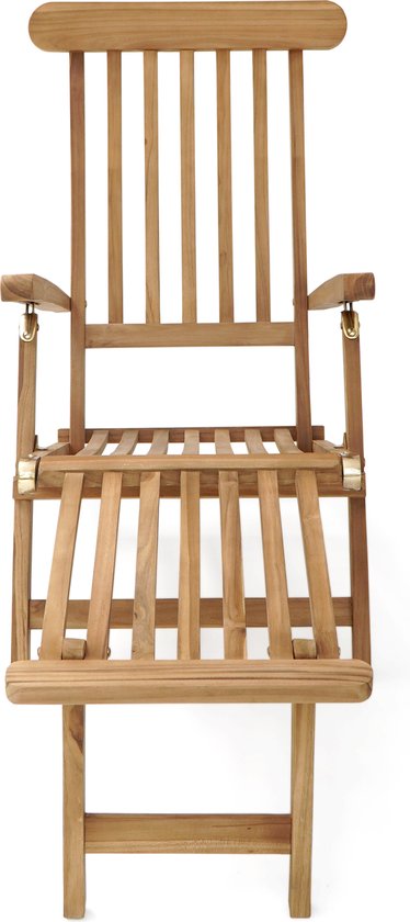 AXI Costa Deckchair Liegestuhl aus Teakholz – Liegestuhl aus Holz – Rückenlehne mit 4 Einstellpositionen – 170 x 59 cm