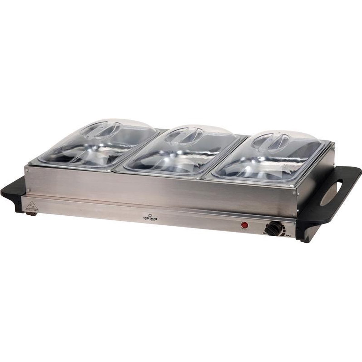 Excellent Electrics - Buffetwärmer Heizplatte Edelstahl 300W 53 x 35 x 10cm