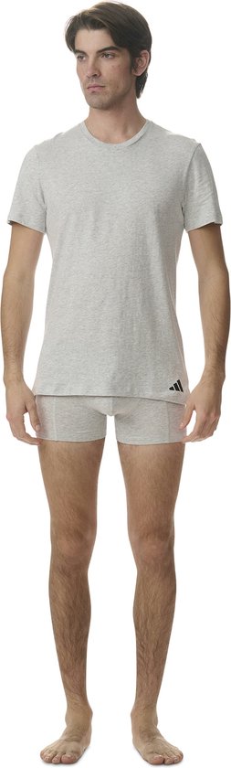 adidas Sportswear 3er-Pack T-Shirt mit Rundhalsausschnitt – Active Core Cotton – Unterhemd für Herren – schwarz/weiß/grau meliert