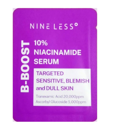 Nine Less B-Boost 10% Niacinamide Serum - Glättendes & beruhigendes Serum für empfindliche und unreine Haut (2ml Probe)