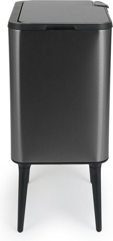Umuzi Cleaning Push bin Mülleimer - 36 Liter - Metallic grau - 48 x 38 x 54,5 cm