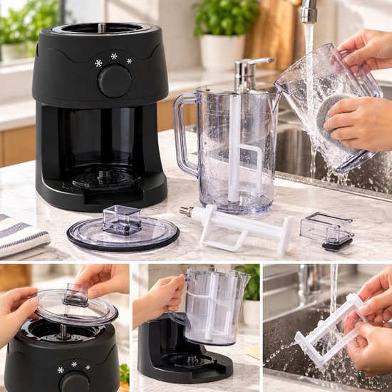 Nexxt Slushy-Maschine und Eiszerkleinerer – 1 Liter – 3 Mahlstufen – 30 W