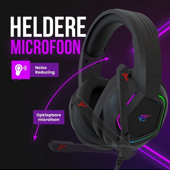 Strex - Gaming Kopfhörer - mit Mikrofon & RGB-Beleuchtung - 7.1 Surround Sound - PC/PS4/PS5/XBOX/Switch - Schwarz