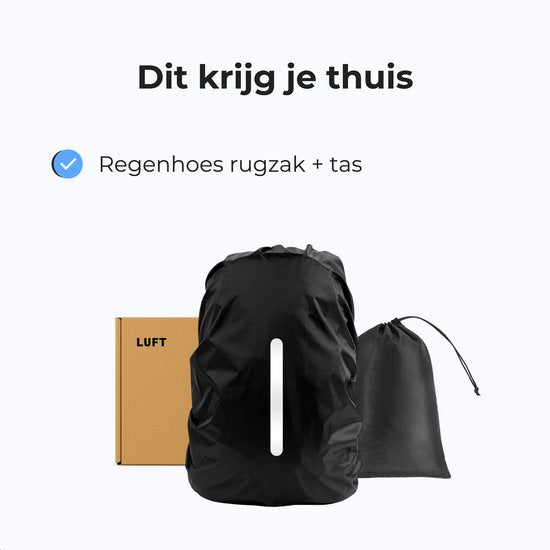 Regenhülle Rucksack - 100% wasserdicht - Rucksack - Flugtasche für Rucksack - Schultasche - 25 bis 35 Liter