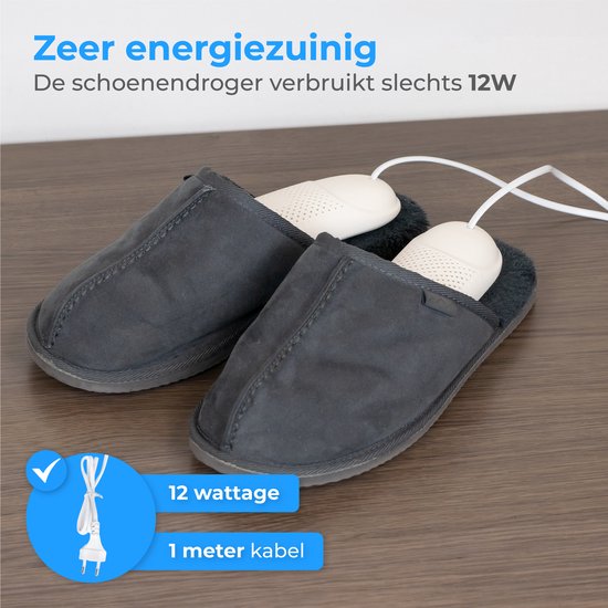 Nuvance - Schuhtrockner - Schuhtrockner mit Timer - Schuherfrischer - Trocknungsfunktion - Weiß