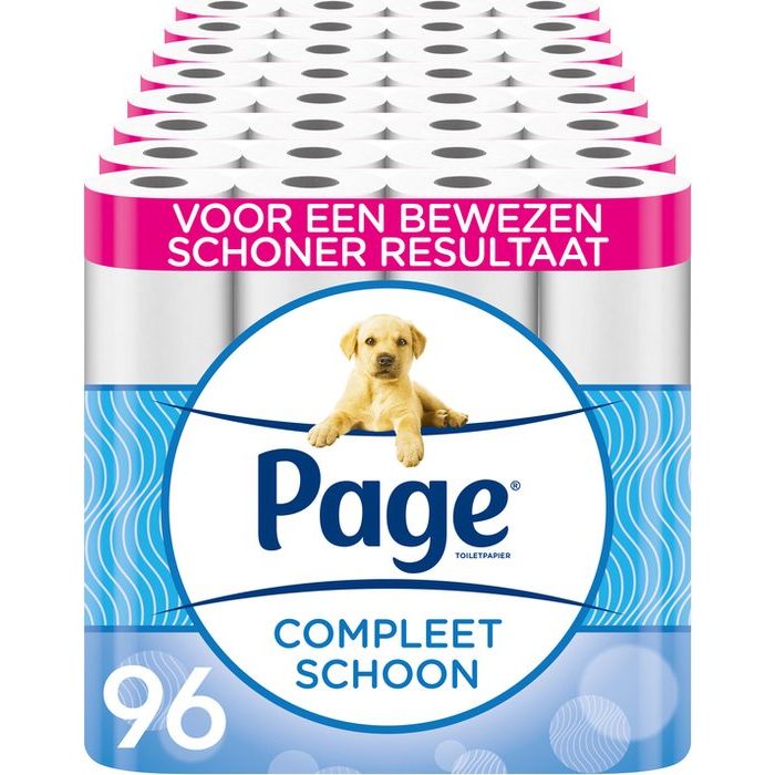 Page Toilettenpapier - 96 Rollen - Complete Clean Toilettenpapier - mit einem Hauch von Baumwolle