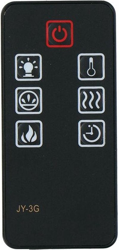 Classic Fire - Kamin Memphis - Fernbedienung & Timer - LED-Flammen - 1800W - Schwarz