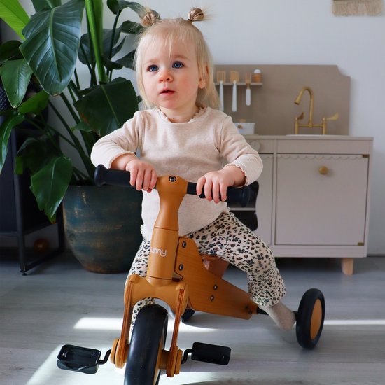 Sunny Walker 2-in-1 1000 Laufrad aus Holz – Ab 2 Jahren – Walker Trike – Verstellbarer Sattel – FSC Mix