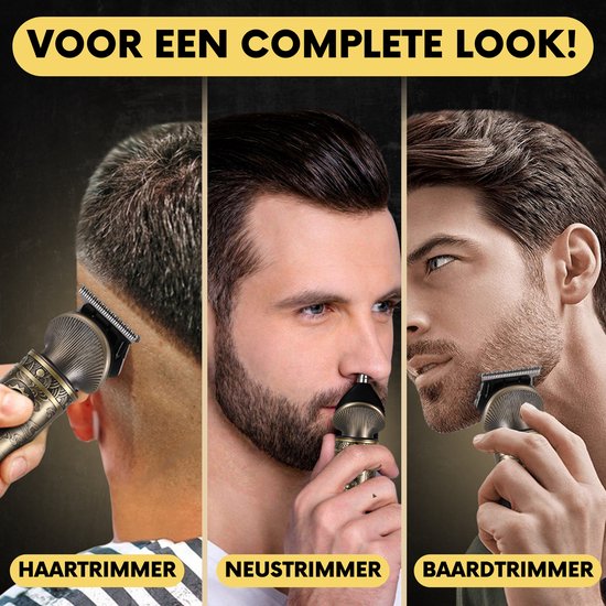 6-in-1 Bartschneider Herren - Trimmer für Bart und Körper - Inkl. 6 Aufsätze - Sansbeauté® - Body Groomer Herren - Body Trimmer Herren - Haartrimmer - Clippers - 0.5-15MM - Nase und Ohren - Trimmer - Bartmaschine - Multigroomer