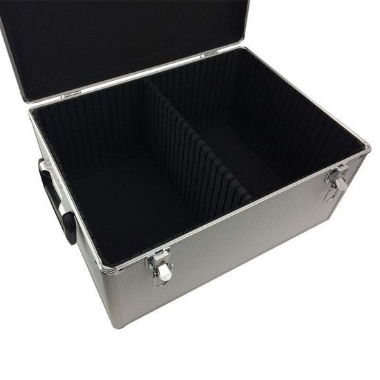Vinylkoffer - LP-Einzelkoffer für 200 Singles silbernes Aluminium