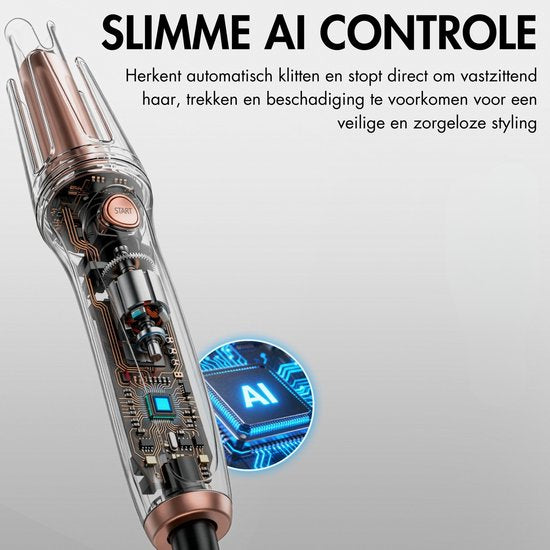 Sansbeauté Automatischer Lockenstab - Keramischer Lockenstab - Lockenstab - Lockenwickler - Lockenwickler - gewelltes Haar - Lockenstab - Lockenbürste rotierend - Wellen-Lockenstab - Wellen-Lockenstab