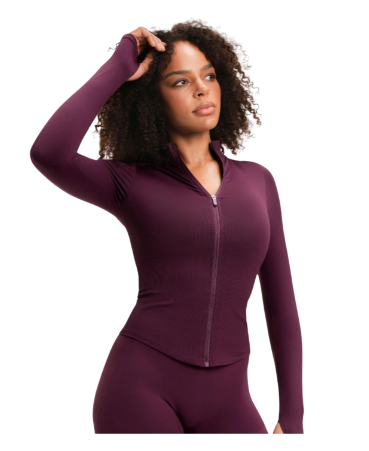 Thrivin Elevate™ Kompressionsjacke mit langen Ärmeln – Winter Plum