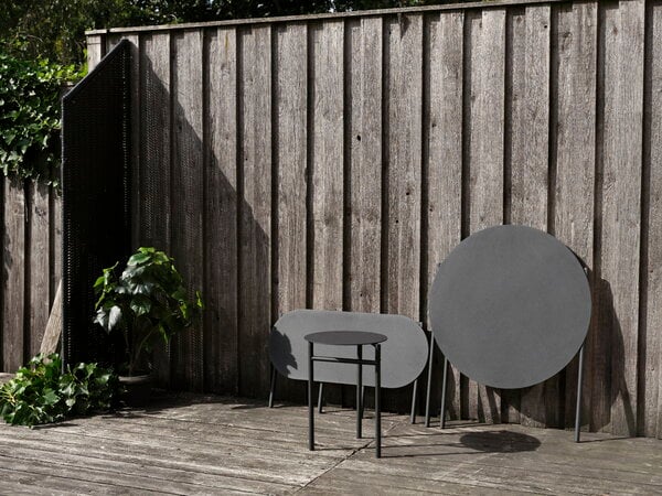 Zone Denmark Disc Beistelltisch – zusammenklappbar – schwarz – Ø 70 x 72 cm