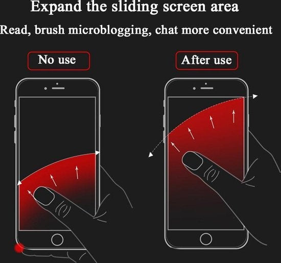 Garpex® Phone Button Finger Holder Smartphone Stand - Finger Ring Grip - Farbe Silber