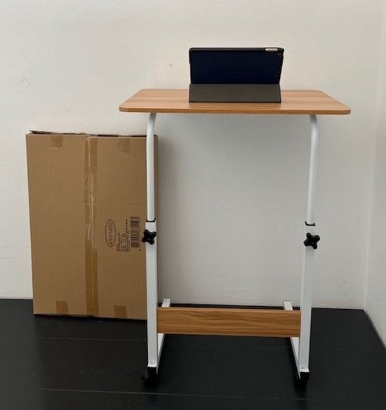Ceruzo Laptop-Tisch - Mobiler Betttisch - Höhenverstellbar 80cm-Home Office -60x40cm-Holzoptik