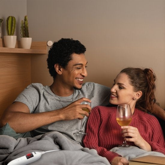 Auronic Electric Blanket - Wärmedecke - 9 Wärmestufen - 2 Personen - 200x150 - Light Grey