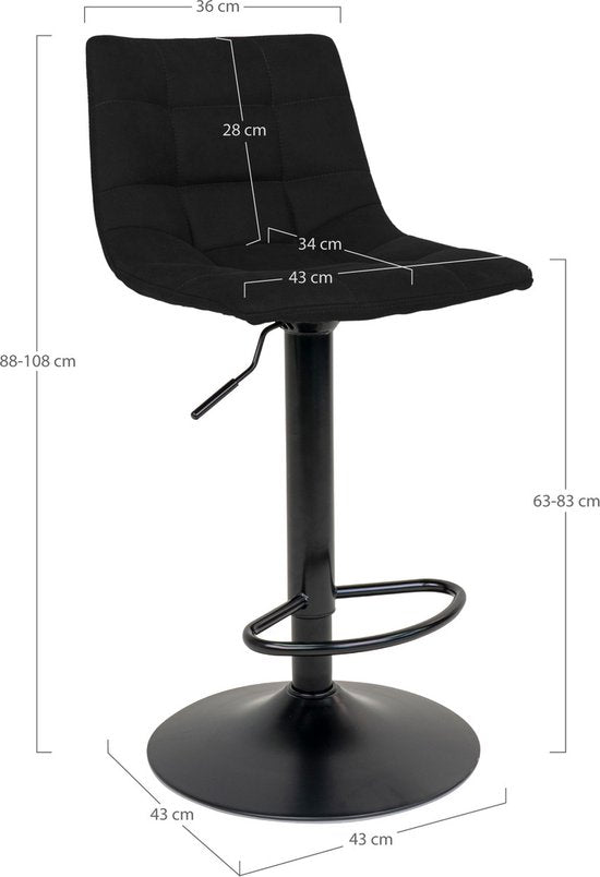 House Nordic Middelfart Barhocker Schwarz (2er Set)