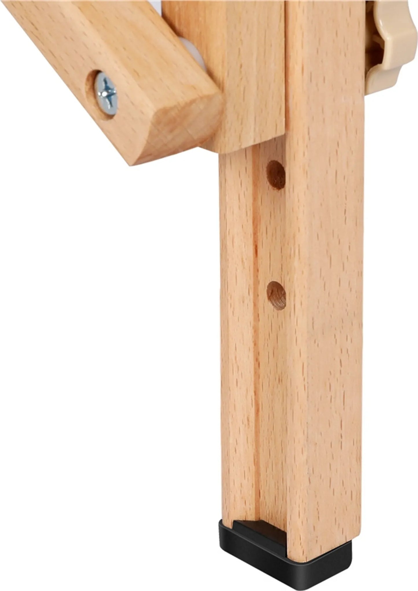 Yaheetech Klappbarer Massagetisch - 213 x 82 x 64-85,5 cm - Ausgestattet mit Buchenbeinen und verstellbarer Kopfstütze und Tragetaschenfunktion - Für Schönheitssalon und Massagestudio - Cremefarbenes Kunstleder und Holz