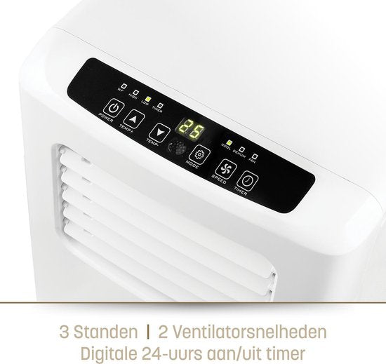 Mobile Klimaanlage – Eden ED-7007 Klimaanlage mit Fernbedienung – 7000 BTU – Energieeffizienzklasse A - Für Räume bis zu 60 m³ - Temperatureinstellung von 16 °C bis 31 °C - Leistungsstarke Klimaanlage, Ventilator und Luftentfeuchter in einem + Kostenloses