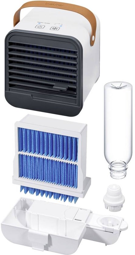 Beurer LV 50 Fresh Luftkühler – Luftkühler & Tischventilator – Kompakt – Tragbar – 3 Geschwindigkeitsstufen – Inkl. Flasche und Micro-USB-Kabel – 3 Jahre Garantie – Weiß