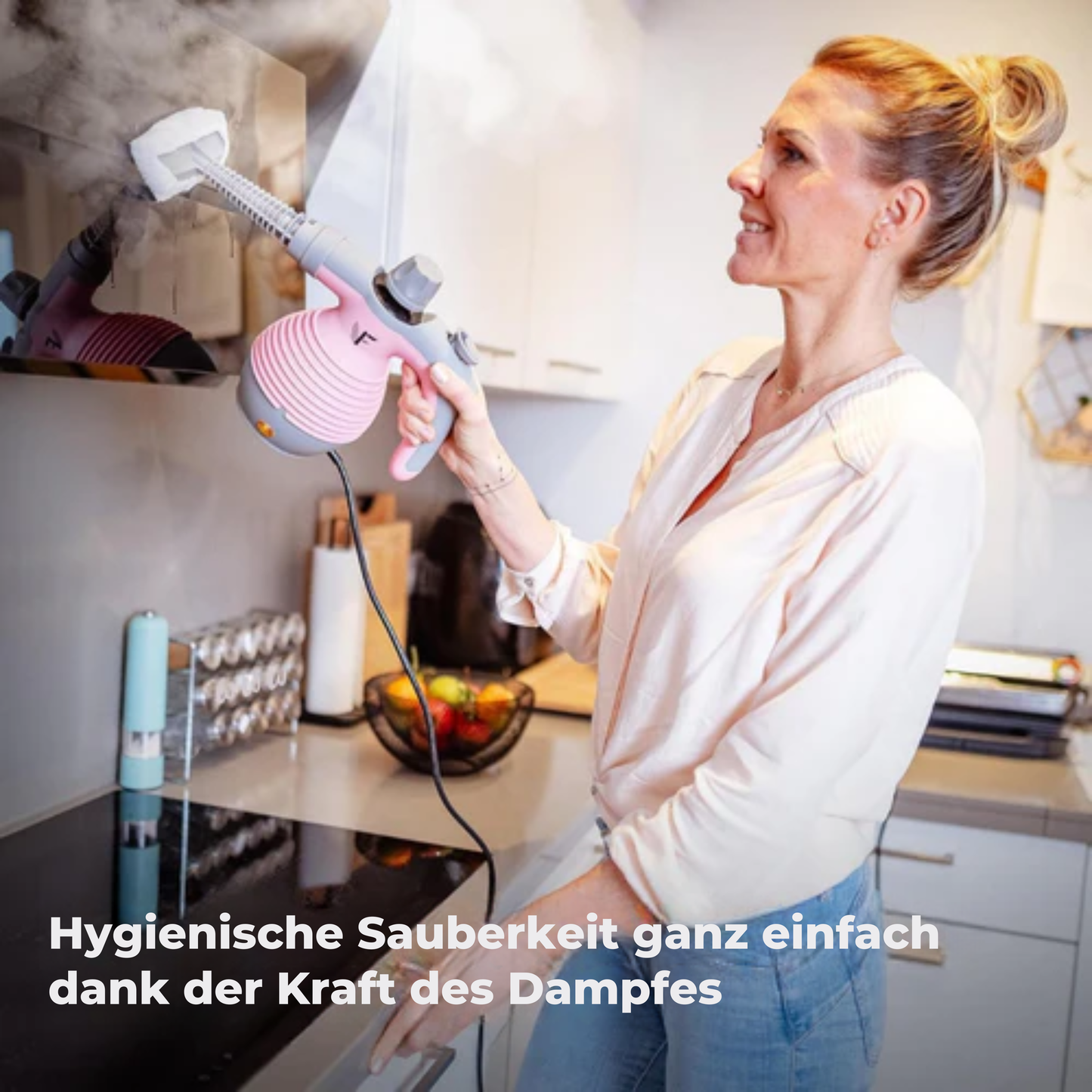 Neighbour's Friend Hand-Dampreiniger – Dampregelung – Inklusive 10 Zubehörteile – 350-ml-Tank – Rosa