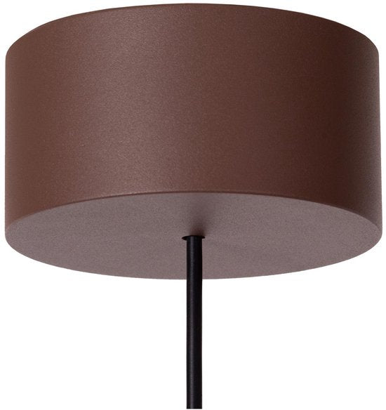 Lucide WELLS – Hängeleuchte für den Innen- und Außenbereich – Ø 10 cm – LED – 1x8 W, 2700 K – IP54 – Rostbraun | Essential
