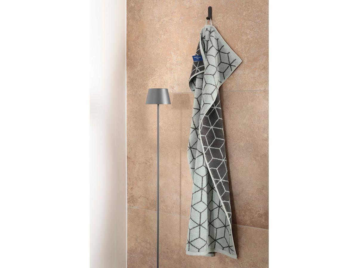 Villeroy & Boch Carre Handtuch – Sage Green Graphit – Größe 50 x 100 – 3er-Pack