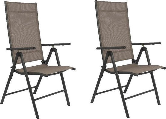 Lifetime Gartenstuhl Santiago - 2er Set - Verstellbar in 7 Positionen - Taupe