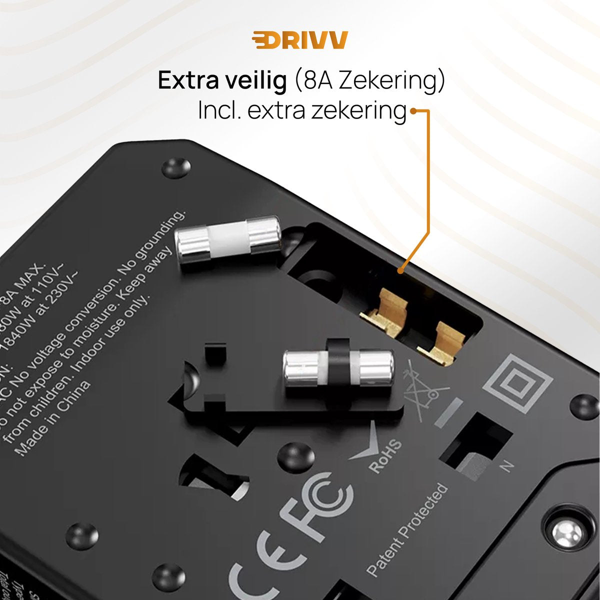 Drivv. Universeller Weltstecker – 4x USB & 1x USB-C-Schnelllade-Reiseadapter – Reisestecker für Amerika / England / Großbritannien / Kanada / Afrika / Japan / Mexiko / Thailand / Südamerika – Typ A, B, C, E, F, G, I, J, L, N – über 150 Länder – Reiseadapt