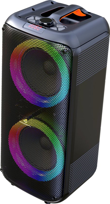 Denver - BPS354 - Party Lautsprecher - Disco Lights - inkl. Fernbedienung - Mikrofonanschluss - Schwarz