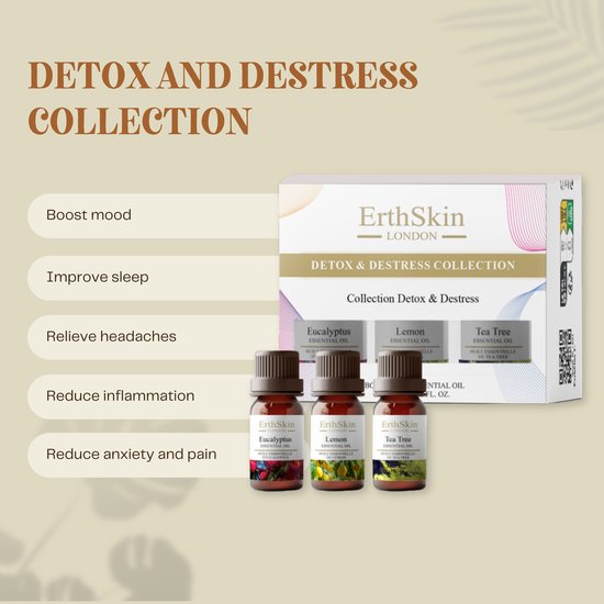 ErthSkin London - Detox & Destress Kollektion - Eukalyptus, Zitrone & Teebaum