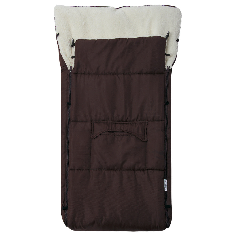 BabyGaga Kinderwagen Fußsack Braun | Teddy | Maxi-Cosi | mit Aufbewahrungstasche