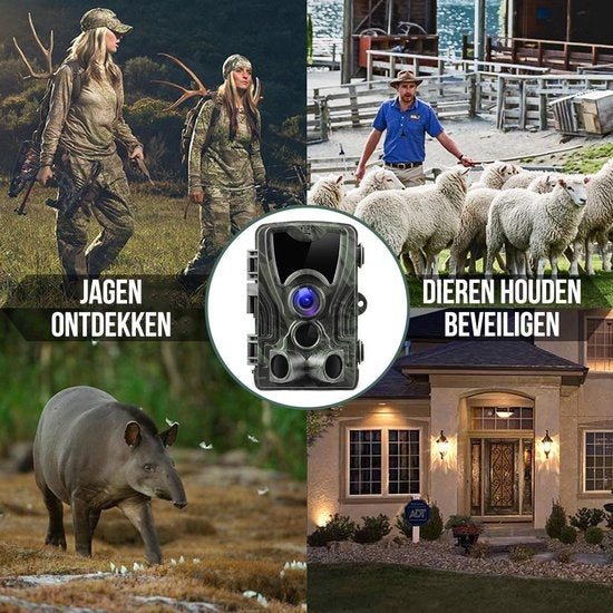 Strex Wildtierkamera mit Nachtsicht - 36MP 4K ULTRA HD - Wasserdicht - Inkl. 32 GB SD - Wildtierkamera