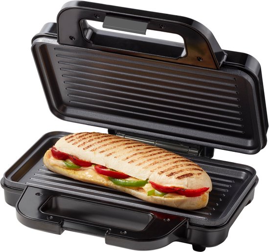 Tomado TGP2002S Sandwichtoaster für 2 Sandwiches – Grillplatte – Panini – PFAS-frei – 1000 Watt – Edelstahl
