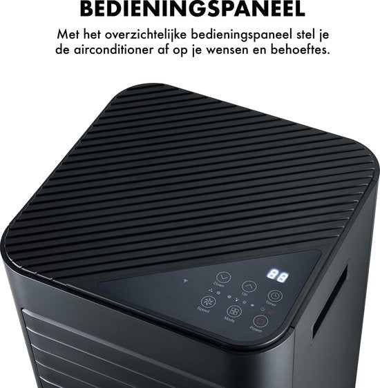 MOA - A010B - Klimagerät - 9000 BTU - mit Rädern - inkl. Fensterdichtungsset - Schwarz
