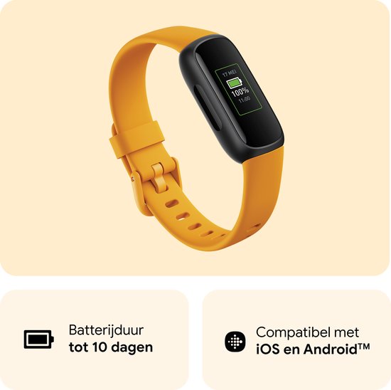 Fitbit Inspire 3 – Aktivitätstracker – Uhr mit Schrittzähler – Gelb