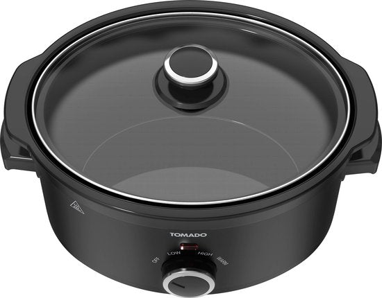 Tomado TSC3501B - Slowcooker - 3,5 Liter - Keramik-Innenbehälter - 3 Heizstufen - Warmhaltefunktion - PFAS-frei - Schwarz