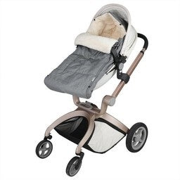 Spielwerk Kinderwagenfußsack Grau | Teddy | Spielwerk Kinderwagenfußsack Grau | Teddy | Maxi-Cosi | mit Aufbewahrungsbeutel Maxi-Cosi | mit Aufbewahrungsbeutel