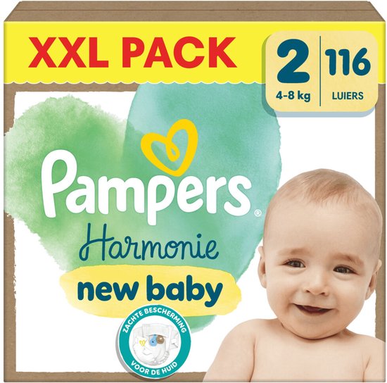 Pampers Harmonie Windeln Größe 2 (4–8 kg) 116 Stück
