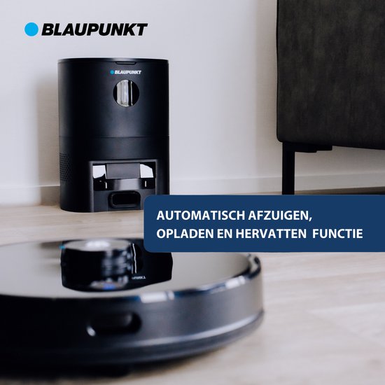 Blaupunkt Bluebot Comfort Plus - Staubsaugerroboter mit Wischfunktion - Leert sich automatisch - Lasernavigation