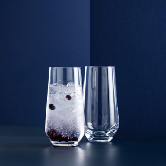 Longdrinkgläser, 2er-Set – 490 ml – Elegantes hohes Glas – Luxuriöse Gläser für Cocktails und Erfrischungsgetränke