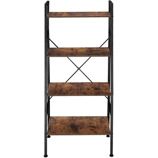 tectake - Wandschrank Liverpool - industriell dunkelbraun - 61,5 x 36,5 x 150 cm - 404148