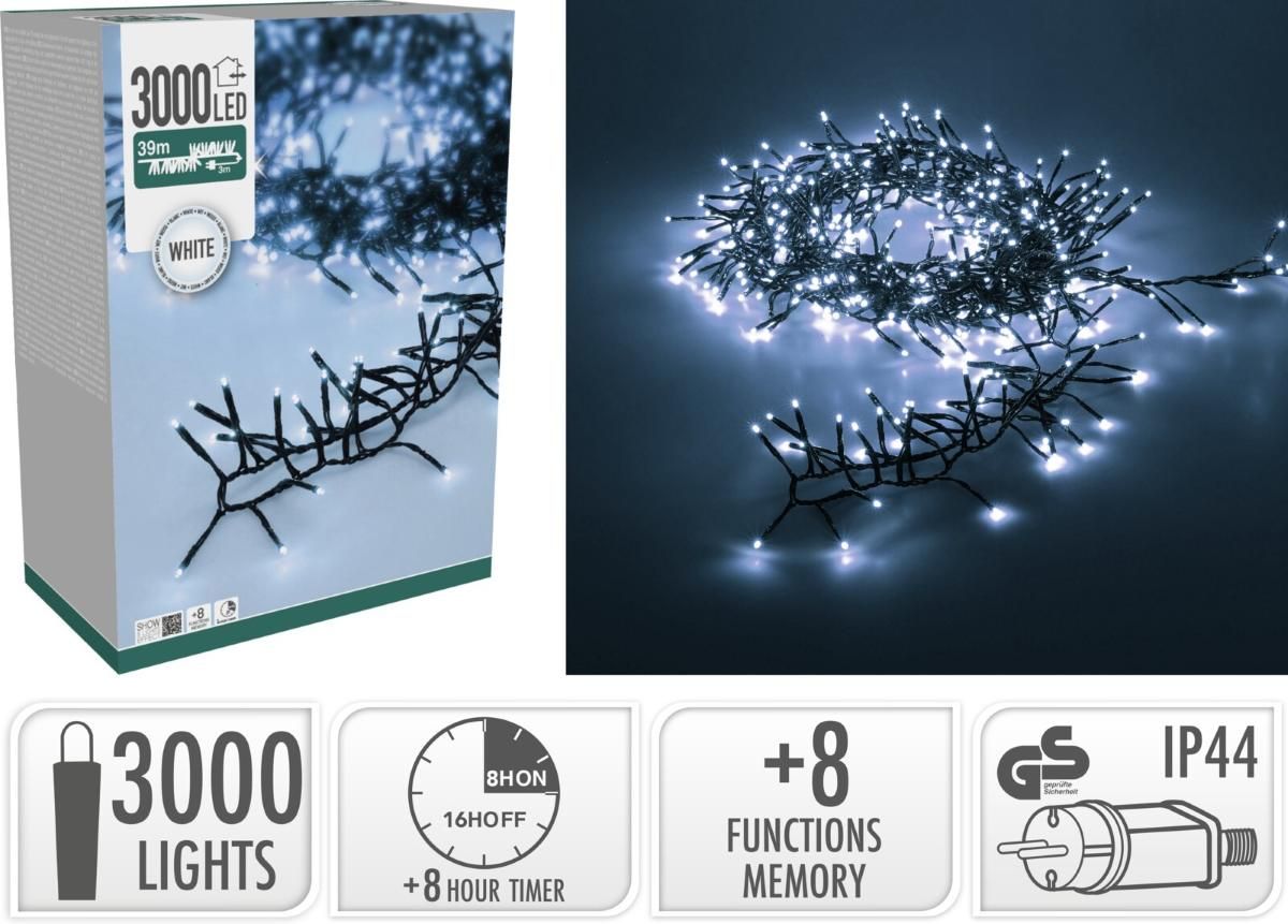 Treecluster - Weihnachtsbaumbeleuchtung 3000 LED - Weiß